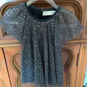 Zara girls sparkly shirt EUC